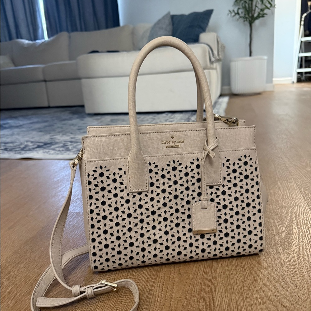 Kate Spade Beige and Black Satchel